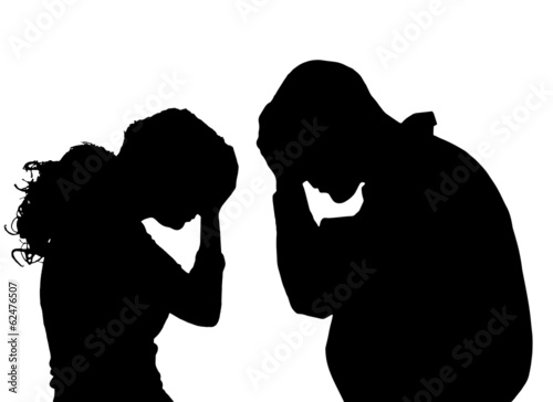 Vector silhouette of people.
