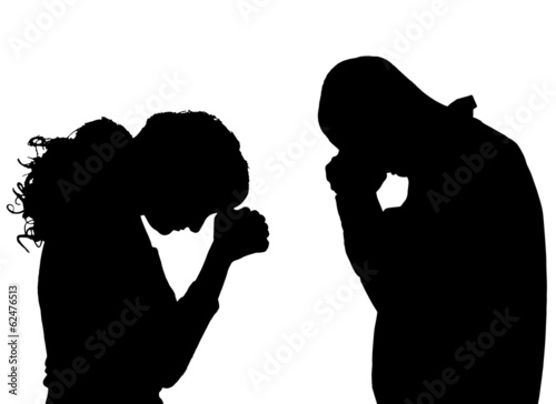 Vector silhouette of people.