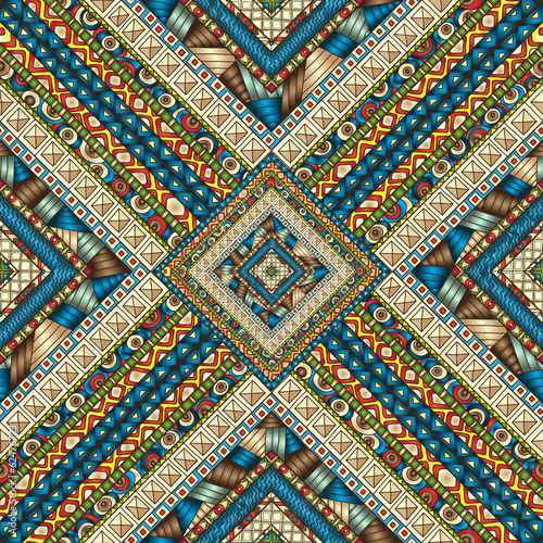 Seamless pattern with geometric elements.