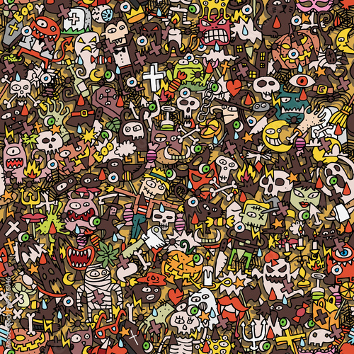 Halloween seamless pattern