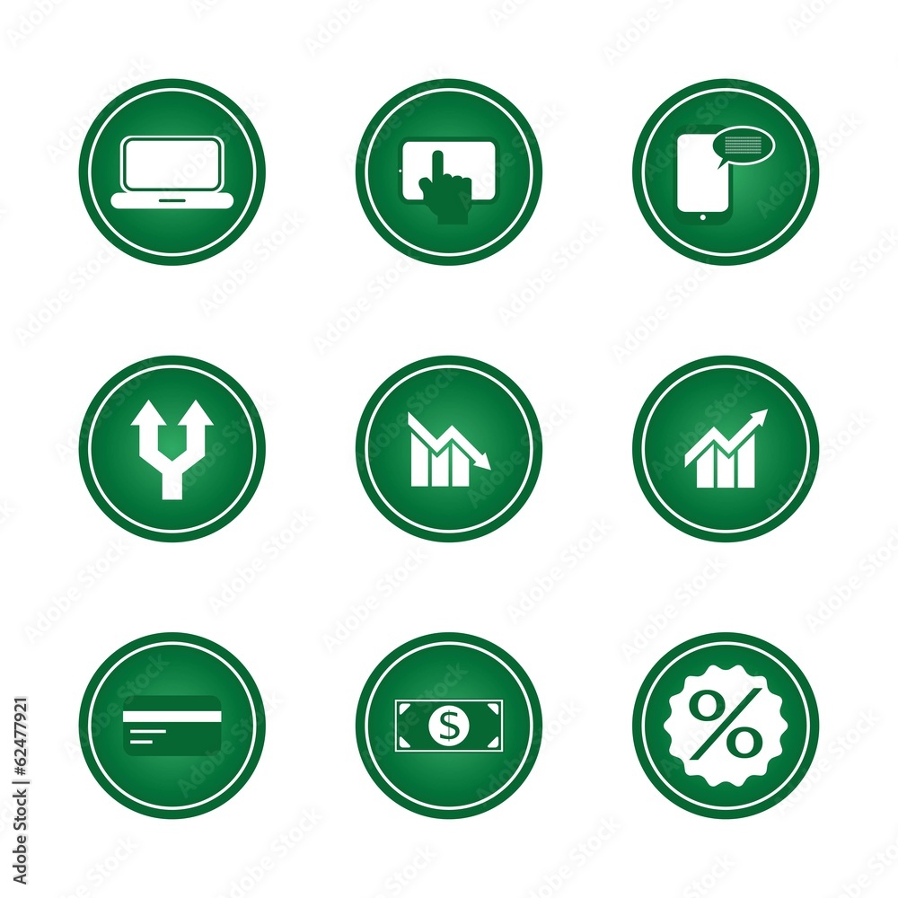 Set of business concept icons Set of business concept icons