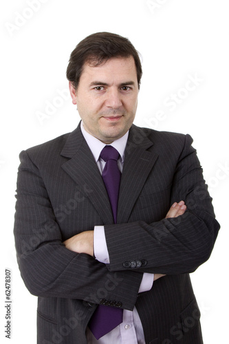 Two Businessman standing on a white background
