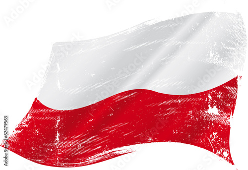 Polish grunge flag