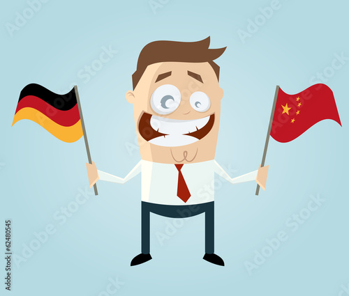 fahne deutschland china mann business