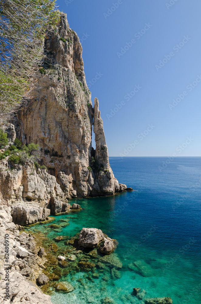 Pedra Longa rock, Ogliastra region, Sardinia.