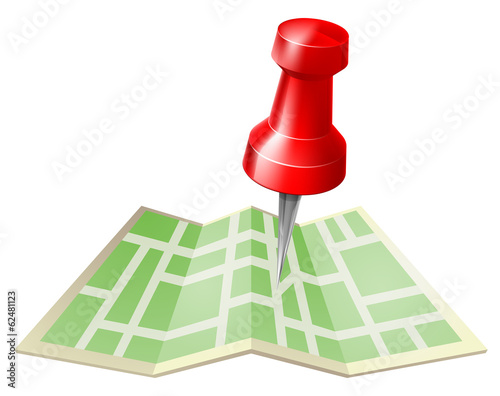 Map and pin