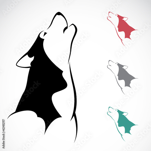 Vector image of an wolf