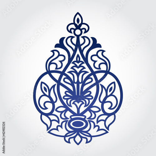 Vector baroque ornament in Victorian style.