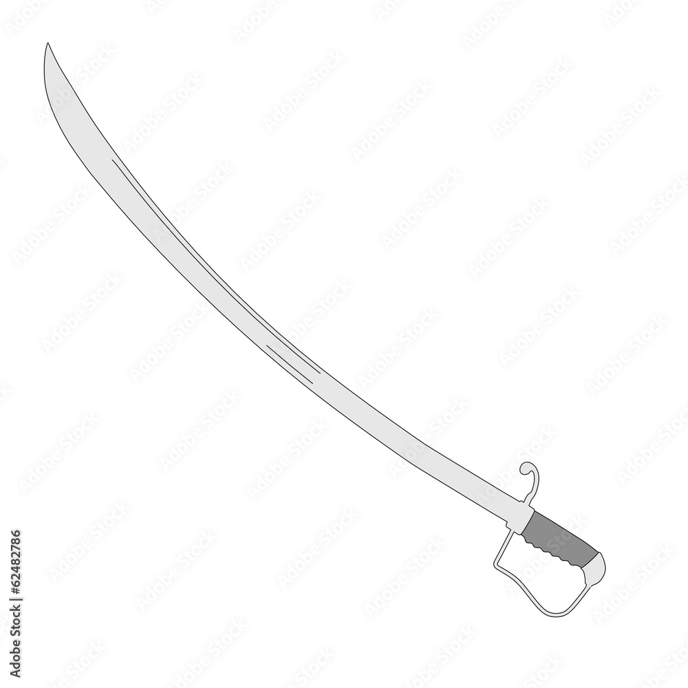 cartoon image of sword weapon - sabre Stock Photo | Adobe Stock