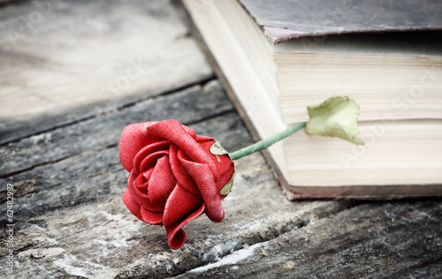 book and rose
