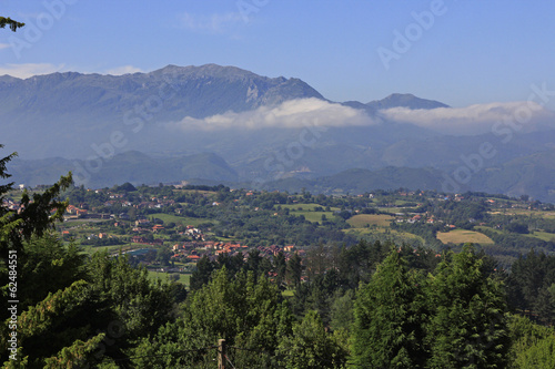 overview of the city of Oviedo in the Asturias region, Spain