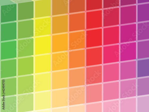 Rainbow Colored Squares Palette Illustration