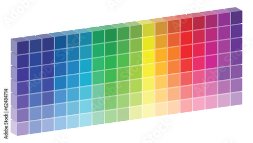 3D Color Palette Vector
