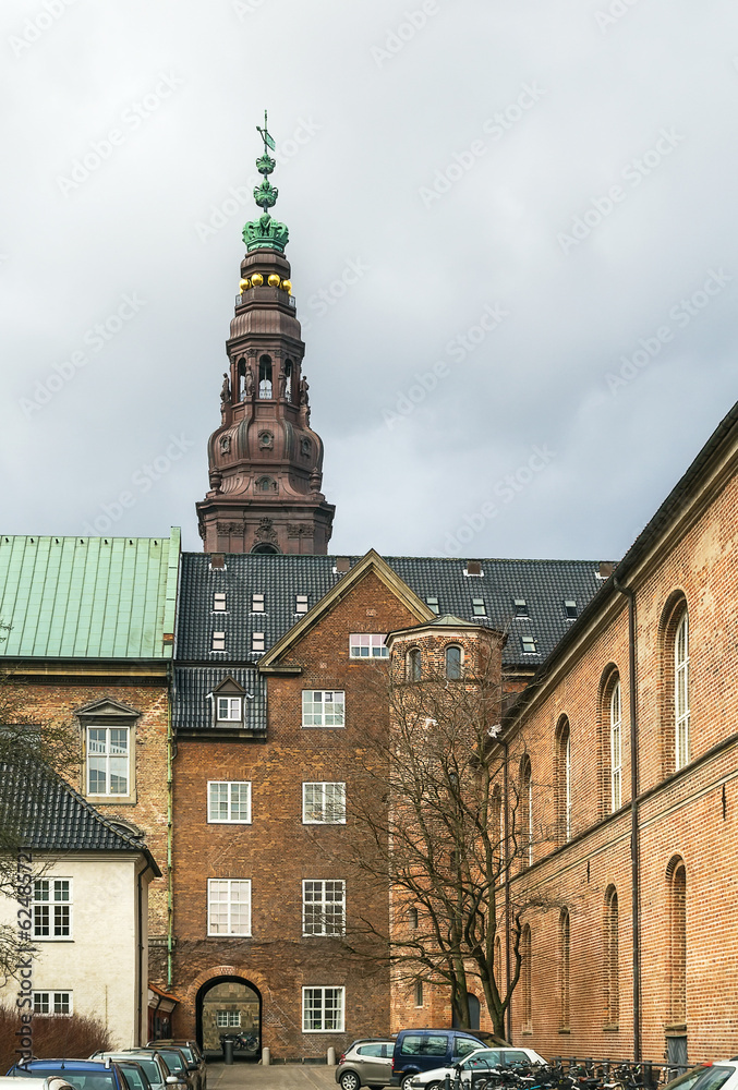 Obraz premium Christiansborg Palace tower, Copenhagen