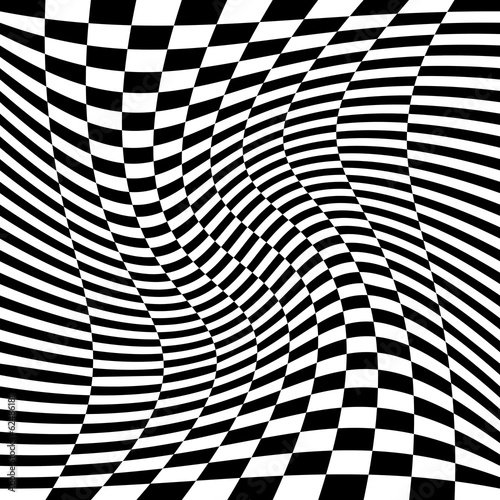 Motif géométrique noir et blanc.
