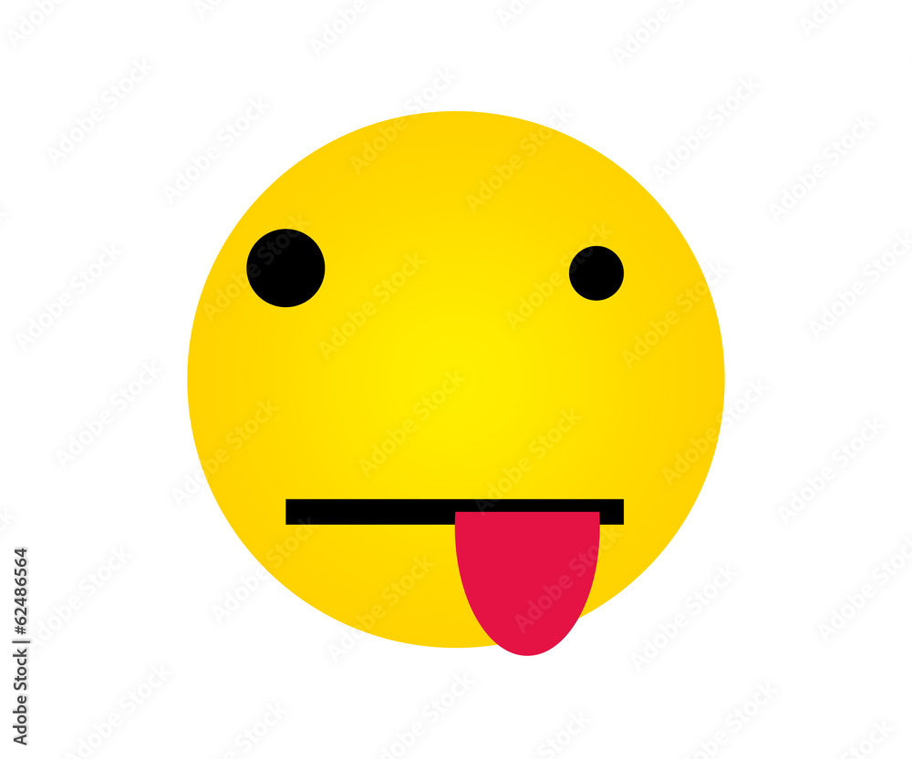 Fototapeta premium Yellow Face with Playful Expressions