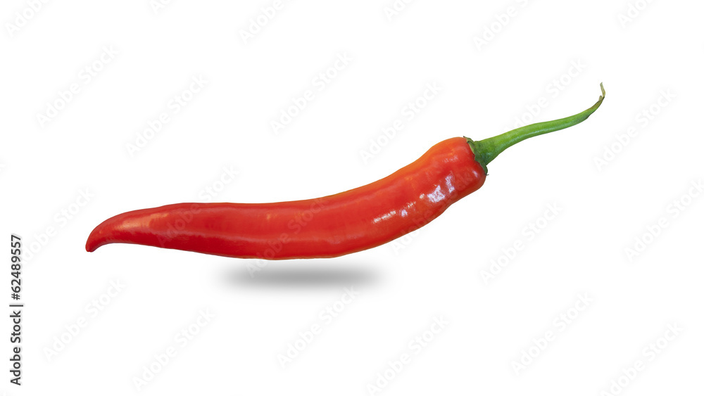 red hot chili pepper isolated on a white background red hot chili pepper isolated on a white background