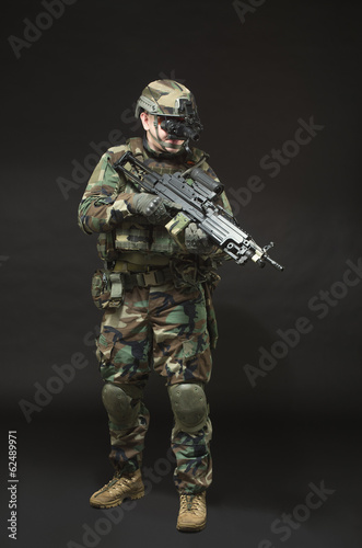 NATO soldier in full gear.