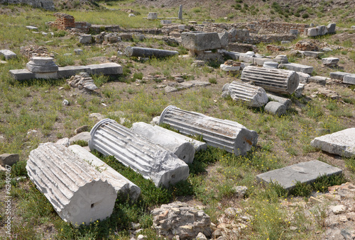 Remnants of ancient columns photo