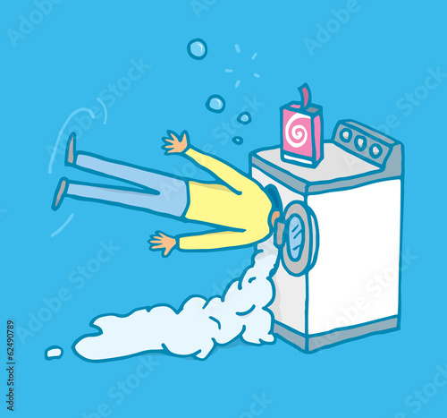 Man performing a brain wash