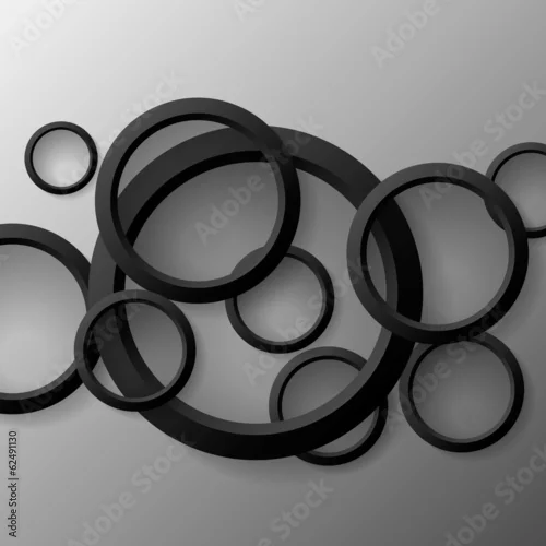 Obraz geometryczny wzór z nakładających się kół, 3d