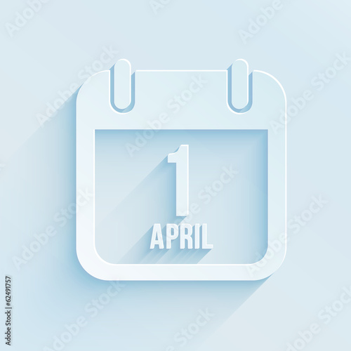 Vector calendar apps icon for 1 april fool's day