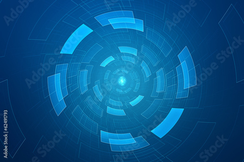 Abstract circular science fiction futuristic background