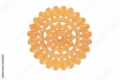 ornamental lace pattern isolated on white  background
