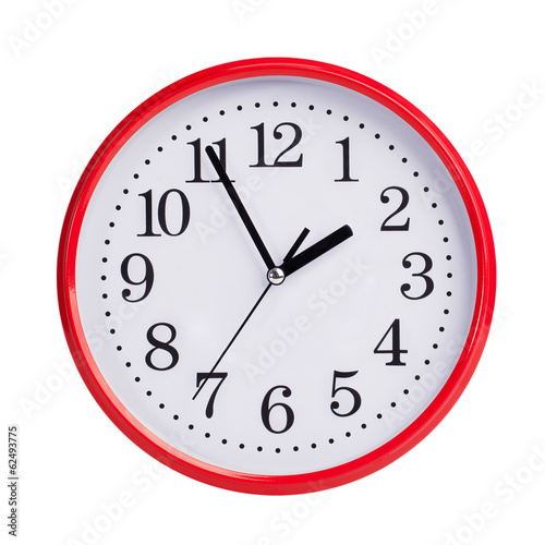 Five to two on a round clock face