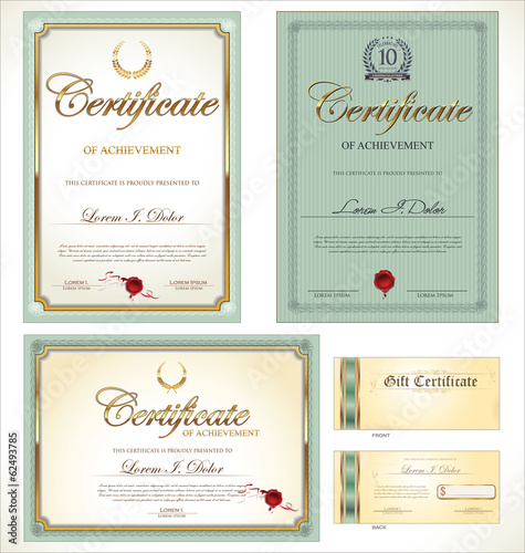 Green certificate template