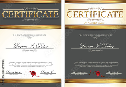 Gray certificate template