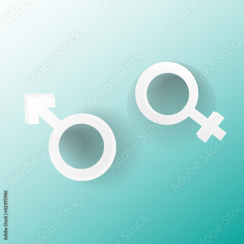 Venus and mars female and male symbol isolated
