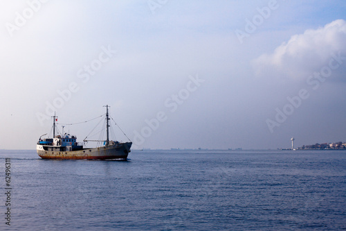 Seaboat in open sea