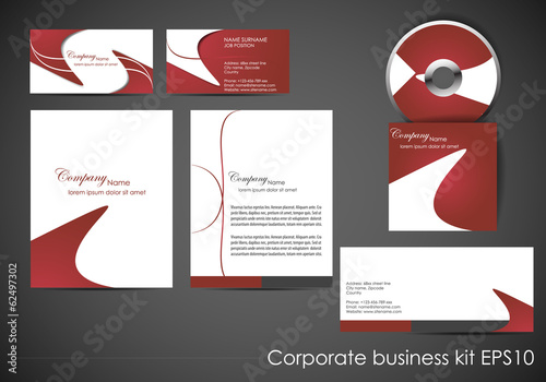 Professional corporate identity kit or business kit