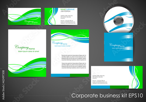 Professional corporate identity kit or business kit