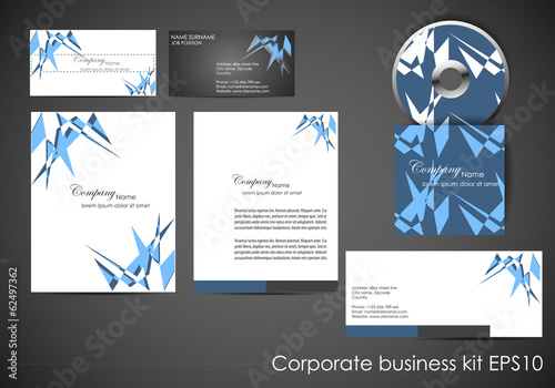 Professional corporate identity kit or business kit