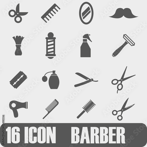 Vector  Icon Barber  On white background