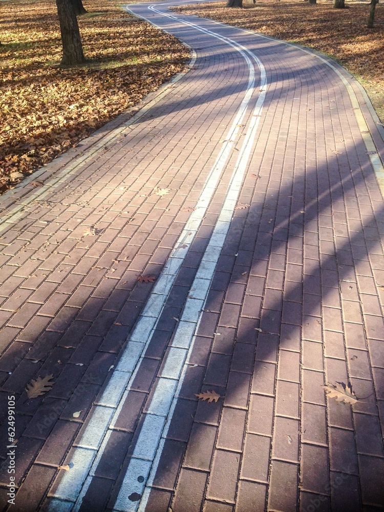 Fototapeta premium Empty bike lane