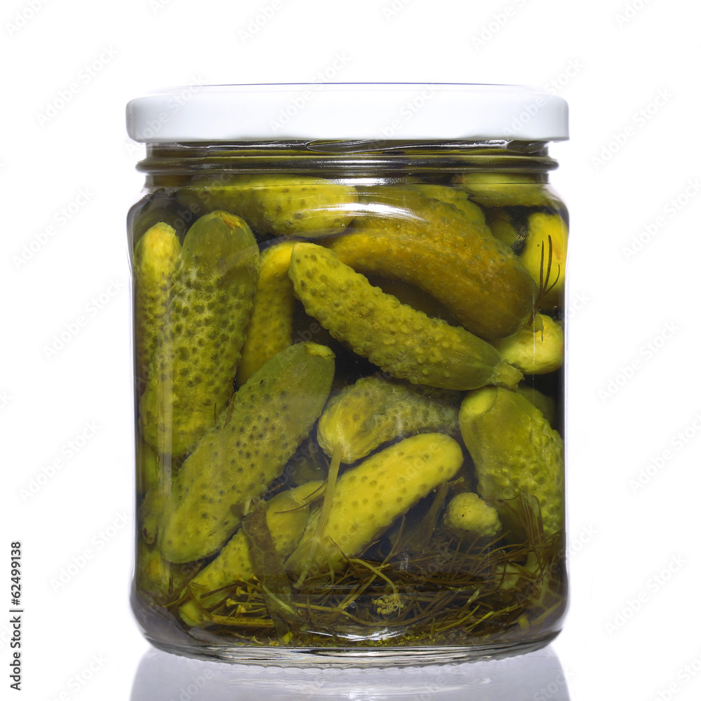 Jar of pickles isolated Jar of pickles isolated