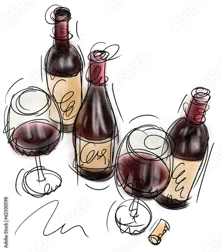 Wine Bottles and Glasses