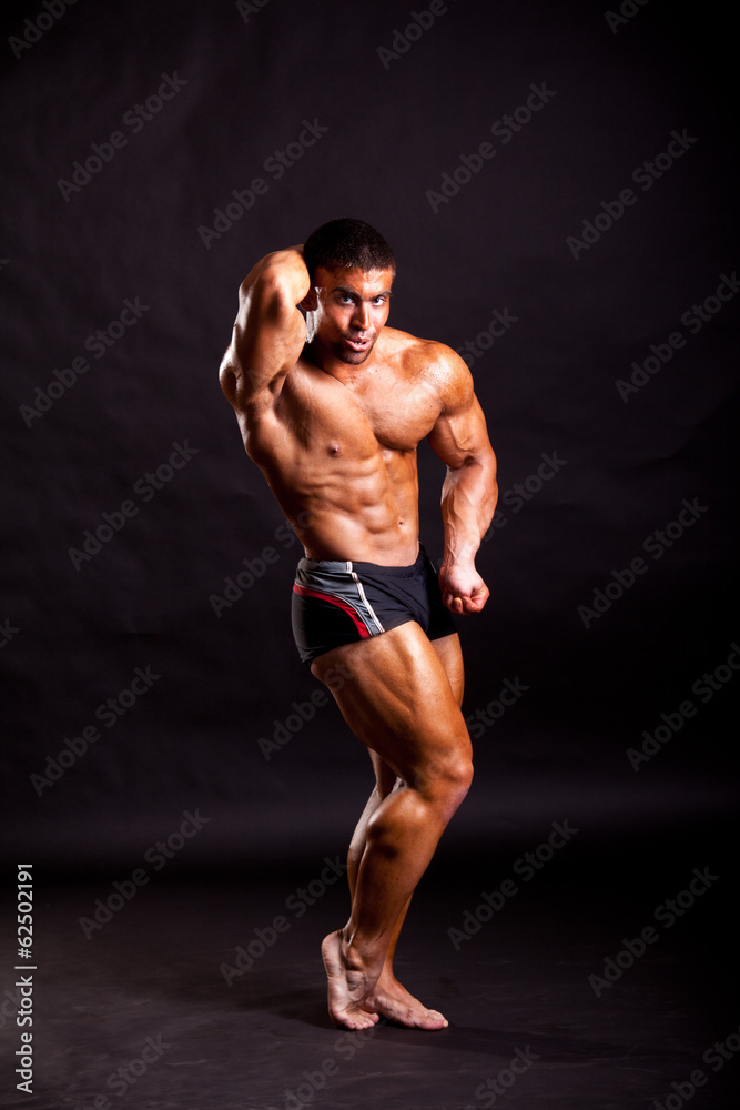 young bodybuilder posing