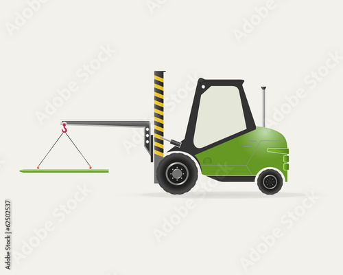 Forklift with crane