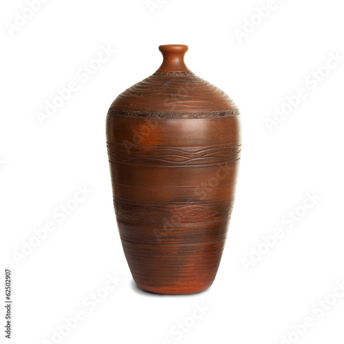 ceramic vase isolated on white background