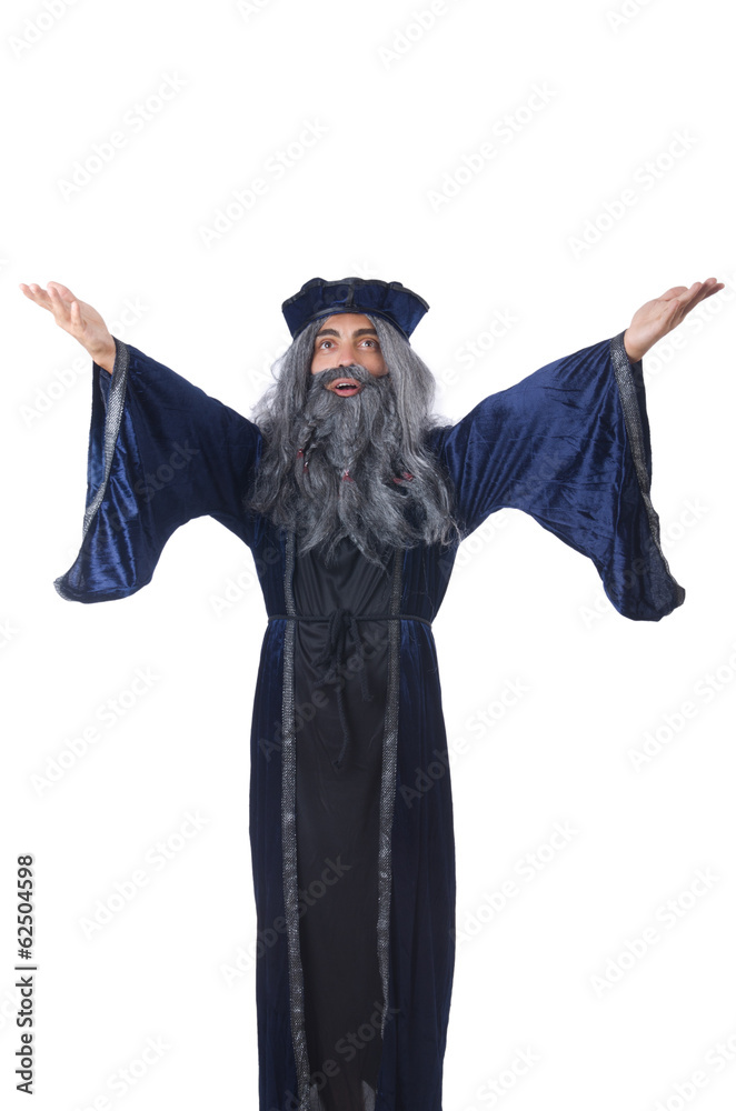 Wizard isolated on the wise background Wizard isolated on the wise background