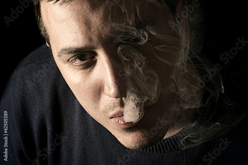 Konstfotografi Portrait of smoking man