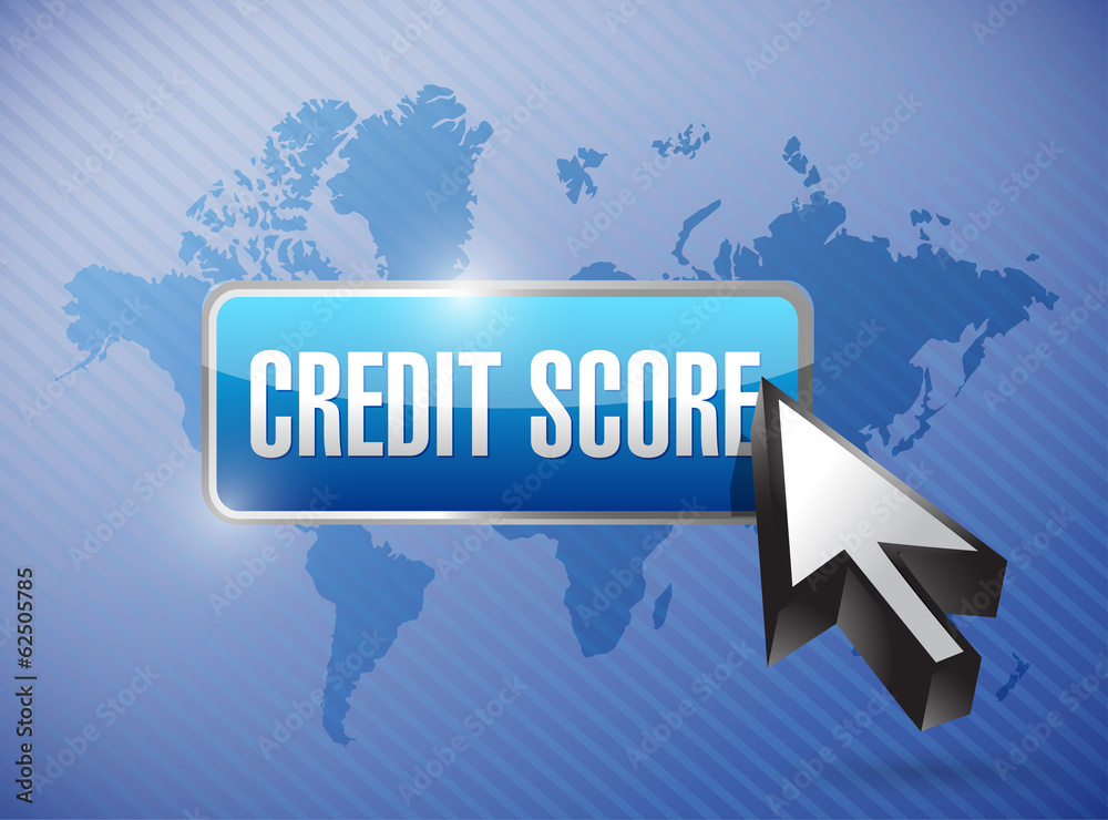 credit score button illustration design