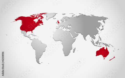 Landkarte *** Anglo American Empire