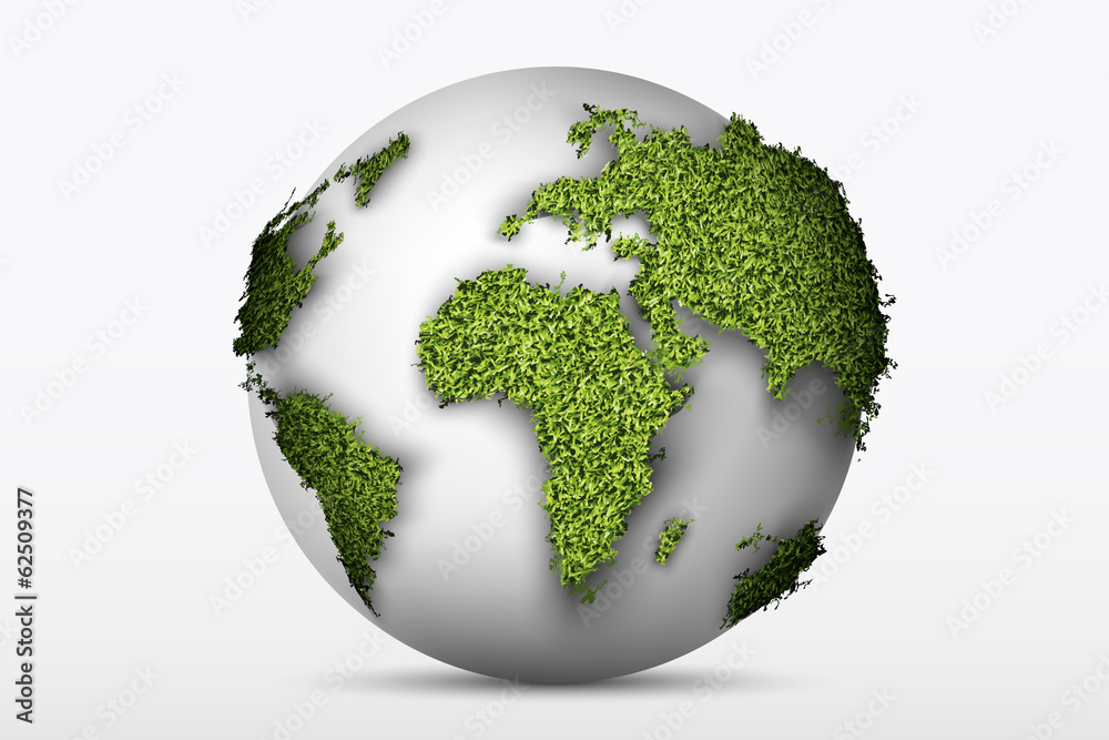 globe with a green grass globe with a green grass