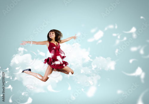 Jumping woman