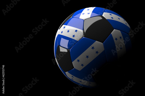 Fototapeta Naklejka Na Ścianę i Meble -  Honduras soccer ball on dark background